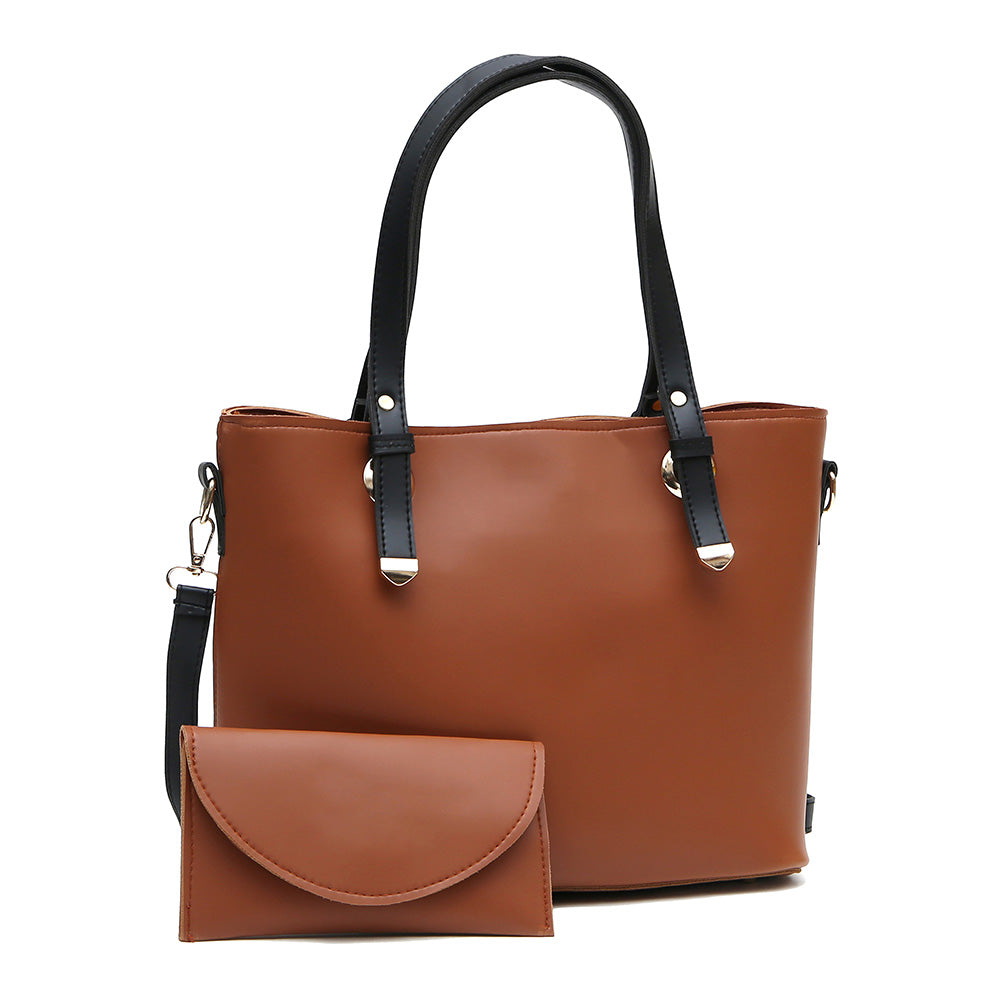 Vintage Large Tote Bag For Women-Brown