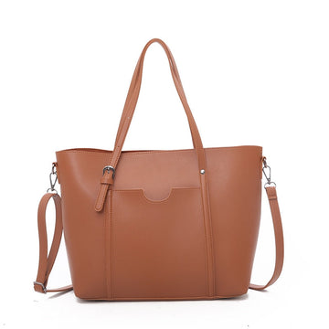 Retro Large Capacity Tote bag For women- Mustard Brown