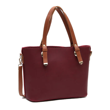Vintage Large Tote Bag For Women-Maroon