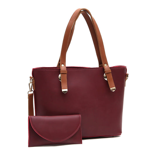 Vintage Large Tote Bag For Women-Maroon