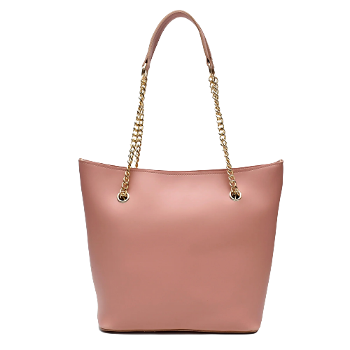 Half Chain Large Tote Bag For Women-Pink