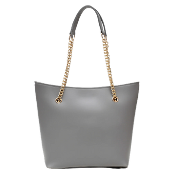 Half Chain Large Tote Bag For Women-Grey