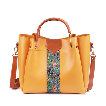 4 in 1 Piece Handbags For women-Yellow