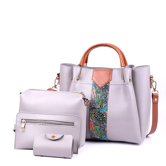 4 in 1 Piece Handbags For women-Grey