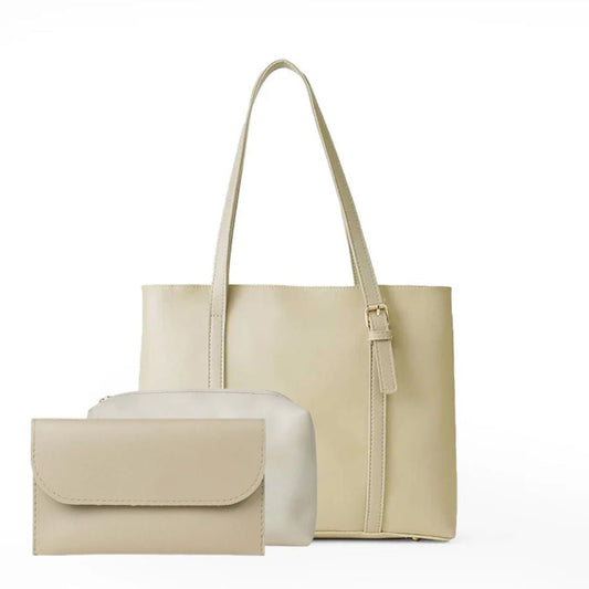 3 in 1 Envy Tote Bag For Women-Beige