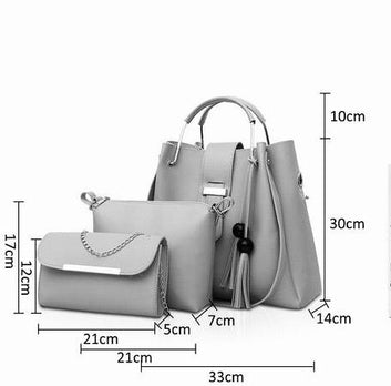 3 in 1 Piece Hand bag For Women-Yellow
