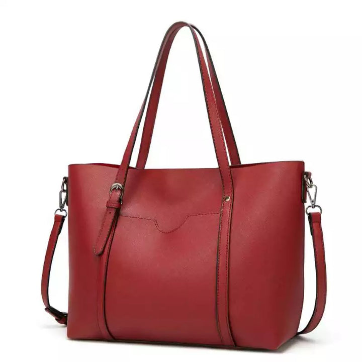 Retro Large Capacity Tote bag For women- Maroon