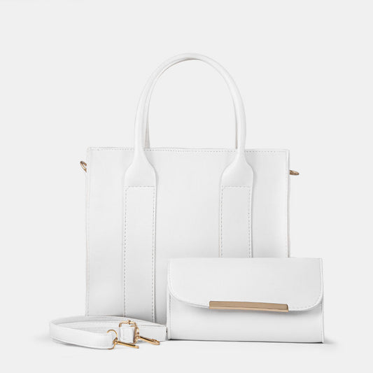 2 in 1 Piece Haven Shoulder Bag For women-White