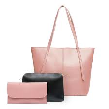 3 in 1 Glade Tote Bag For Women-Pink