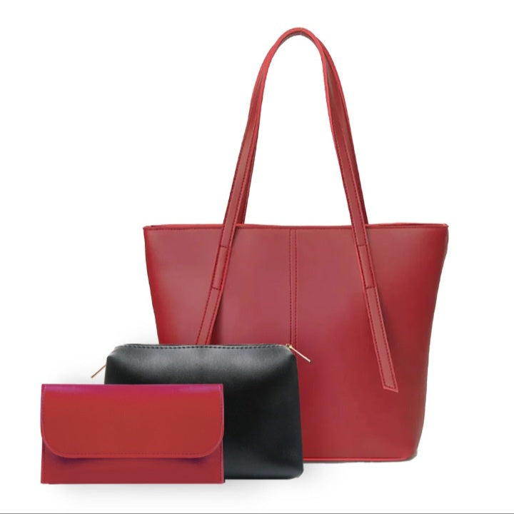 3 in 1 Glade Tote Bag For Women-Maroon