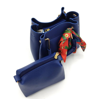 2 in 1 Piece Small Glamorous Handbags For women-Blue