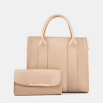 2 in 1 Piece Haven Shoulder Bag For women-Beige