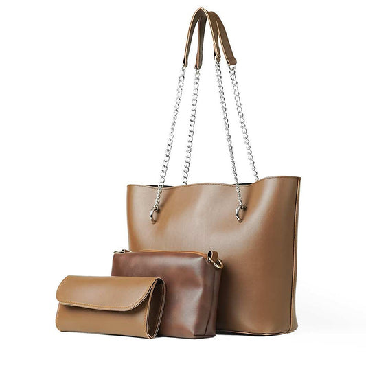 3 in 1 Alpha Tote Bag For Women-Mustrad Brown