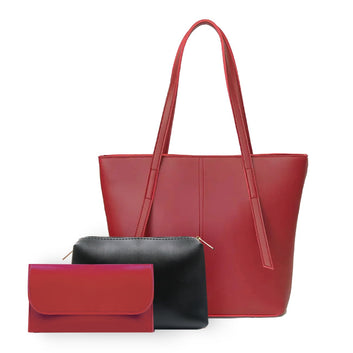 3 in 1 Glade Tote Bag For Women-Maroon